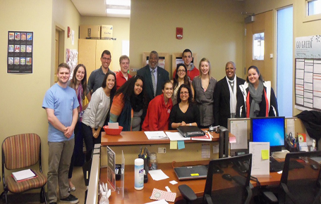The NSC staff with Dr. Javaune Adams-Gaston